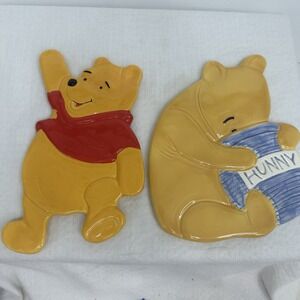 2x Vintage Treasure Craft‎ Disney Classic Winnie Pooh Ceramic Honeypot Trivets